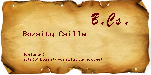 Bozsity Csilla névjegykártya